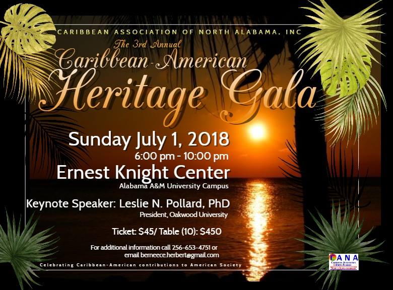 Caribbean Association of North Alabama (CANA) 3rd Caribbean American Heritage Gala