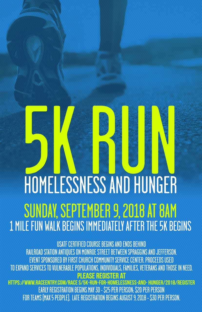 First annual 5K Run/Walk for Homelessness and Hunger