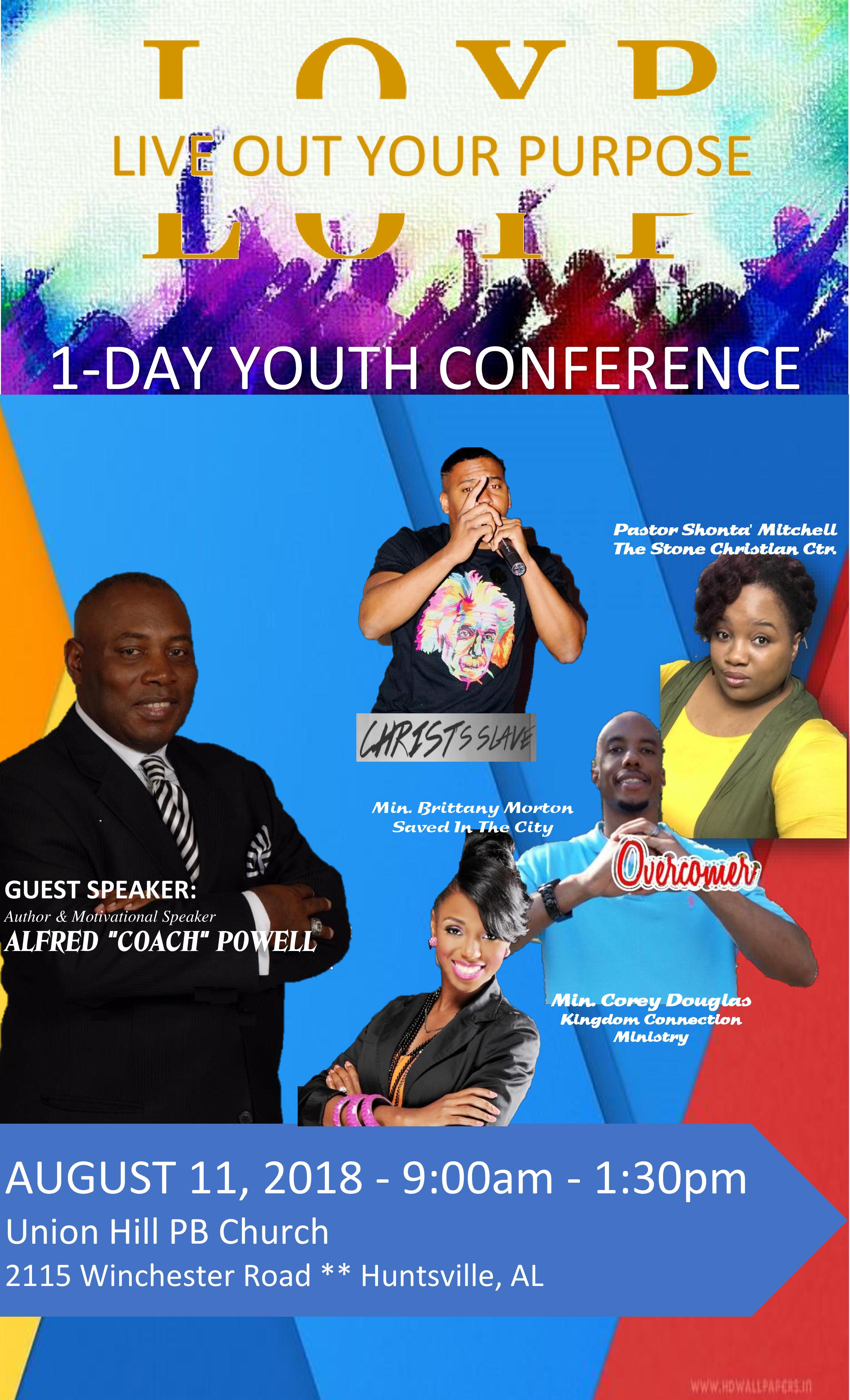 1 Day Youth Conference "Live Out Your Purpose"