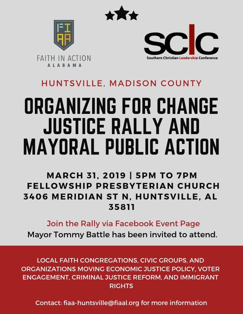 Organizing For Change Justice Rally and Mayoral Public Action